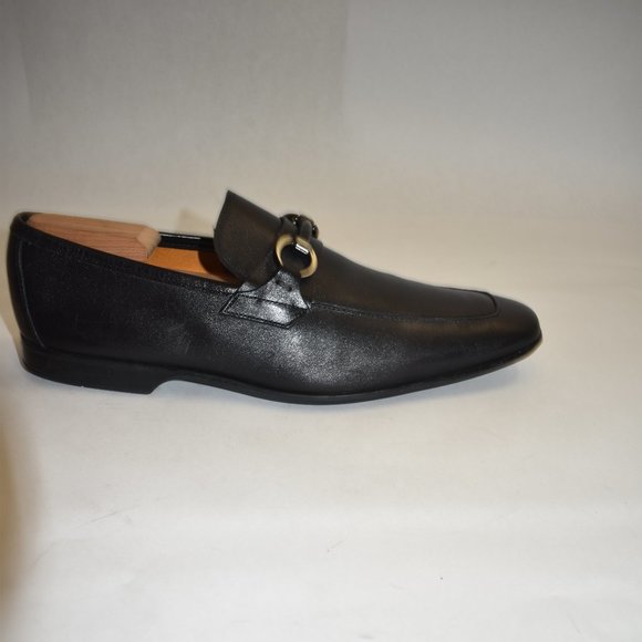 Magnanni Horsebit Leather Loafer Size 10 M Black 16482 - Picture 4 of 12